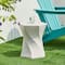 Glitzhome® 17.75" Multifunctional Twist-Style Faux Terrazzo Garden Stool